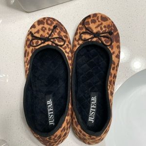 Leopard Print Justfab Ballet Flats